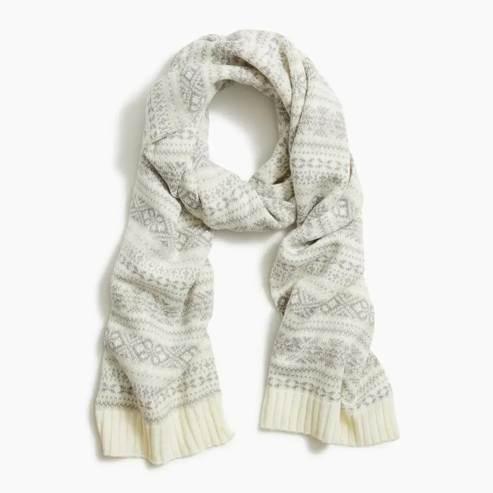 J. Crew Factory -  Grey and white elegant extra soft scarf